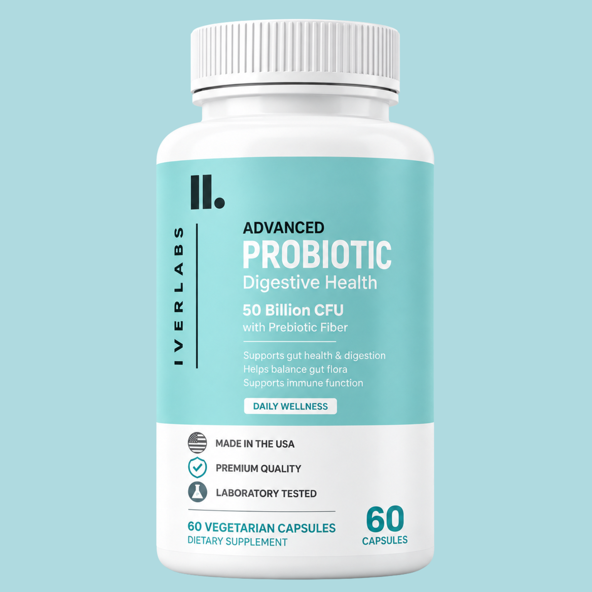 Advanced Probiotic 50 Billion CFU with Prebiotic Fiber